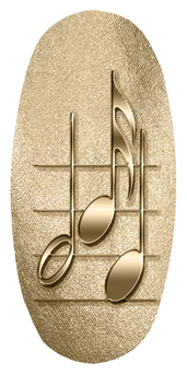 DASOV 382 Music Notes Bronze